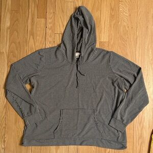 Weatherproof Vintage Women’s Black/White Gingham Hoodie, Size XXL